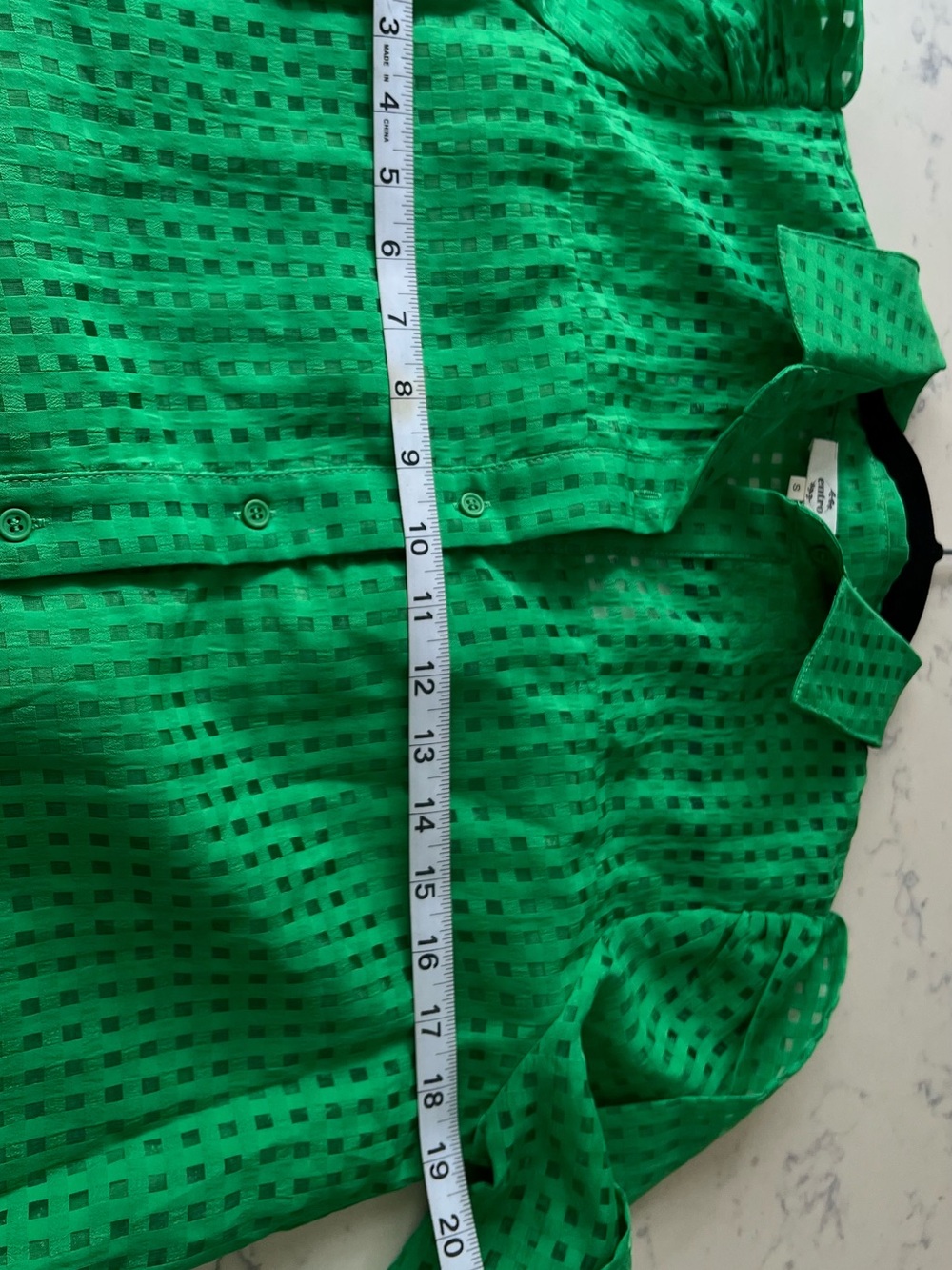 entro Green Eyelet Midi Shirt Dress - Picture 10 of 14